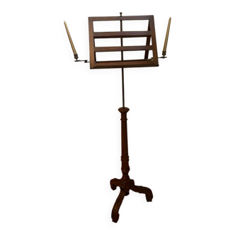 Double candlestick desk in brass, Louis XVI style. Late 19th century.