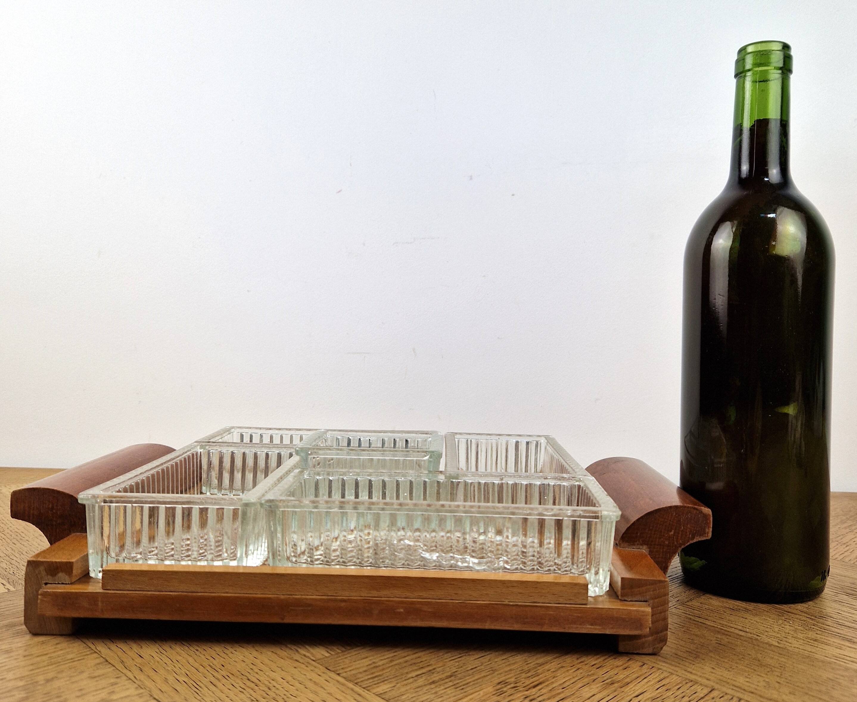 Plateau à apéritif art déco -serviteur vintage