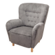 Fauteuil gris, design scandinave, production : Danemark