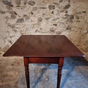 Table à abattants anglaise ancienne en acajou, fin XIXe siècle