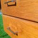 Mid-century desk from the 60s, compass legs