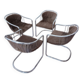 Chaises cantilever par Gastone Rinaldi pour Rima 1970s