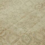 Handmade Oriental Decorative 1980s 245 cm x 349 cm Beige Wool Carpet