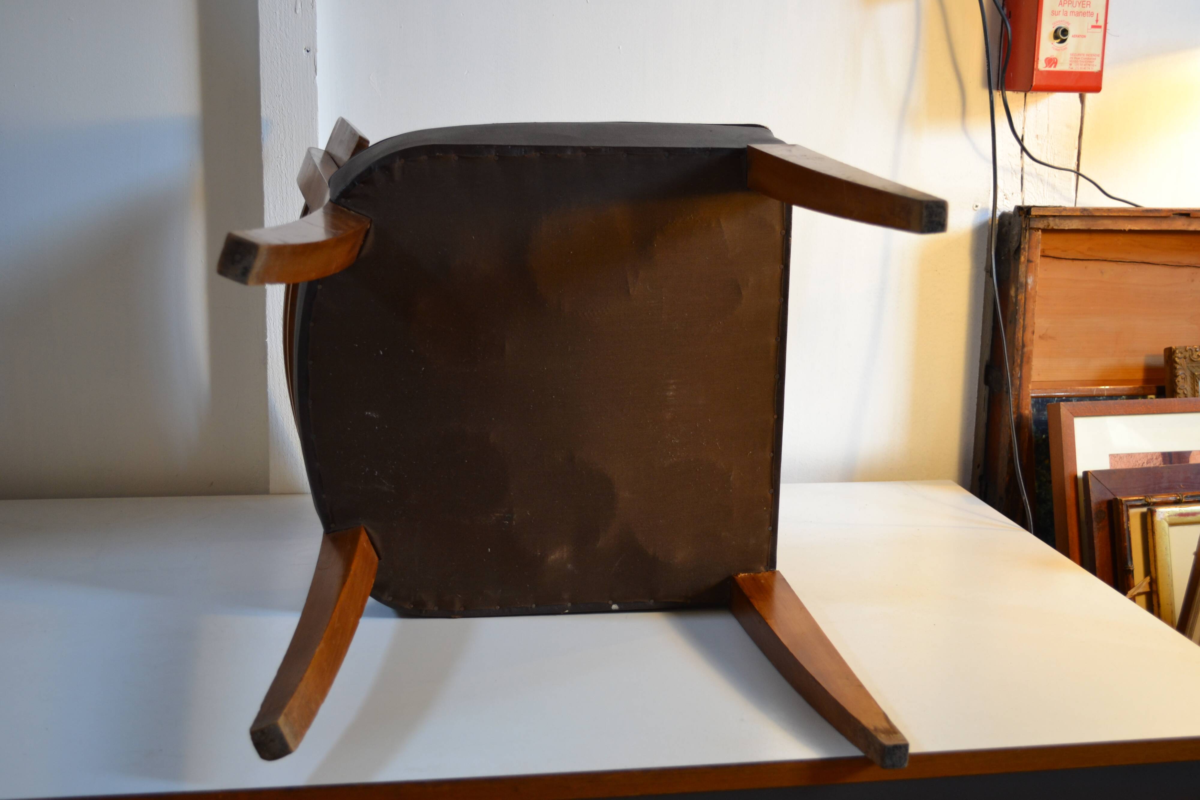 Chair 1940, cherry and leather