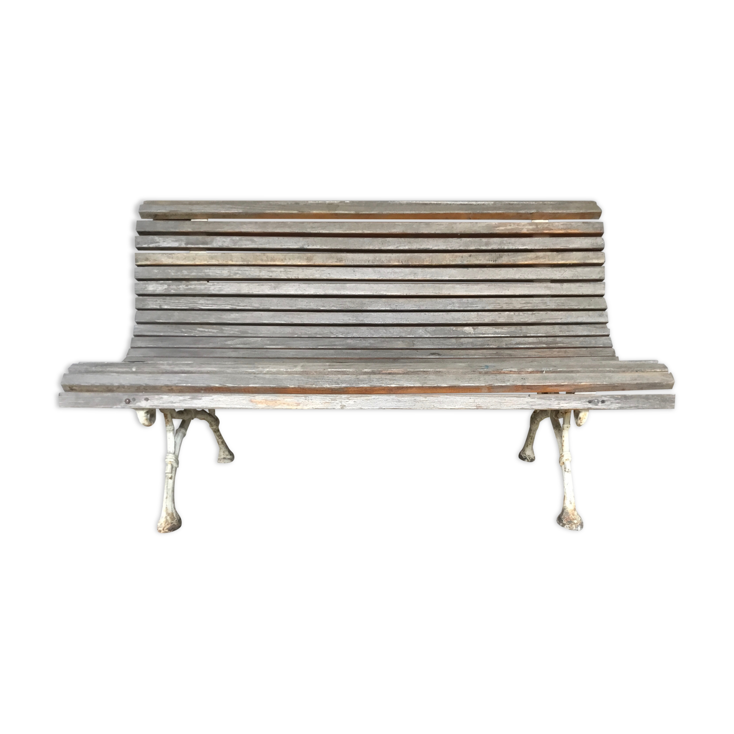 Garden bench - cast iron base and wooden slats