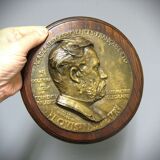Louis Pasteur bronze medallion by Ringel d'Illzach
