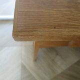 Vintage modernist desk - 5 drawers - shelf - 1950s - closure mechanism