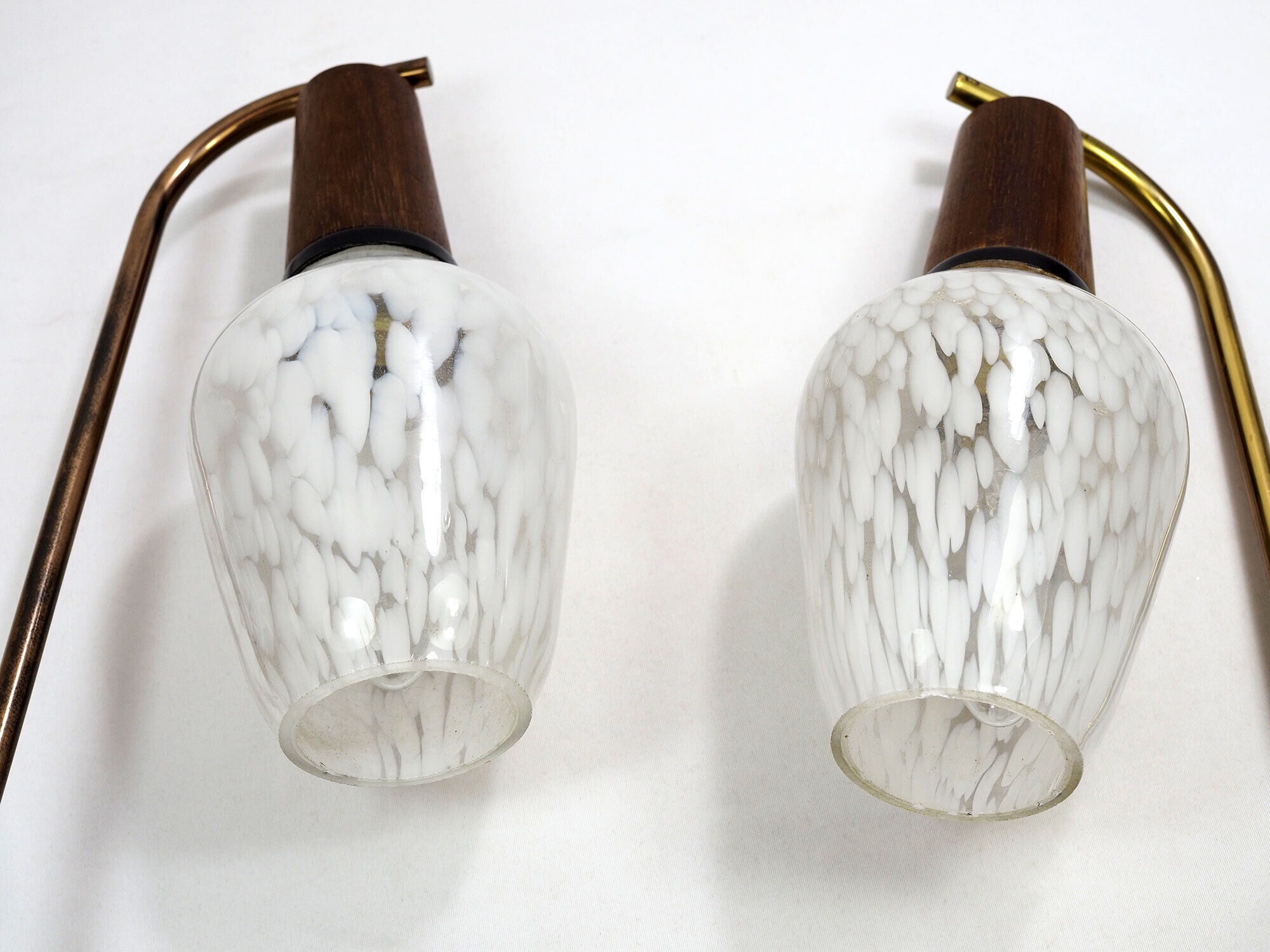 Paire de lampes de table scandinaves du milieu du siècle - Laiton