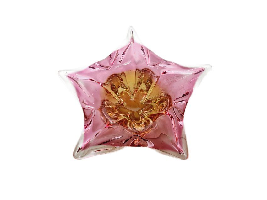 Decorative bowl by J. Hospodka for Chribska Glassworks, former Czechoslovakia, 1960s