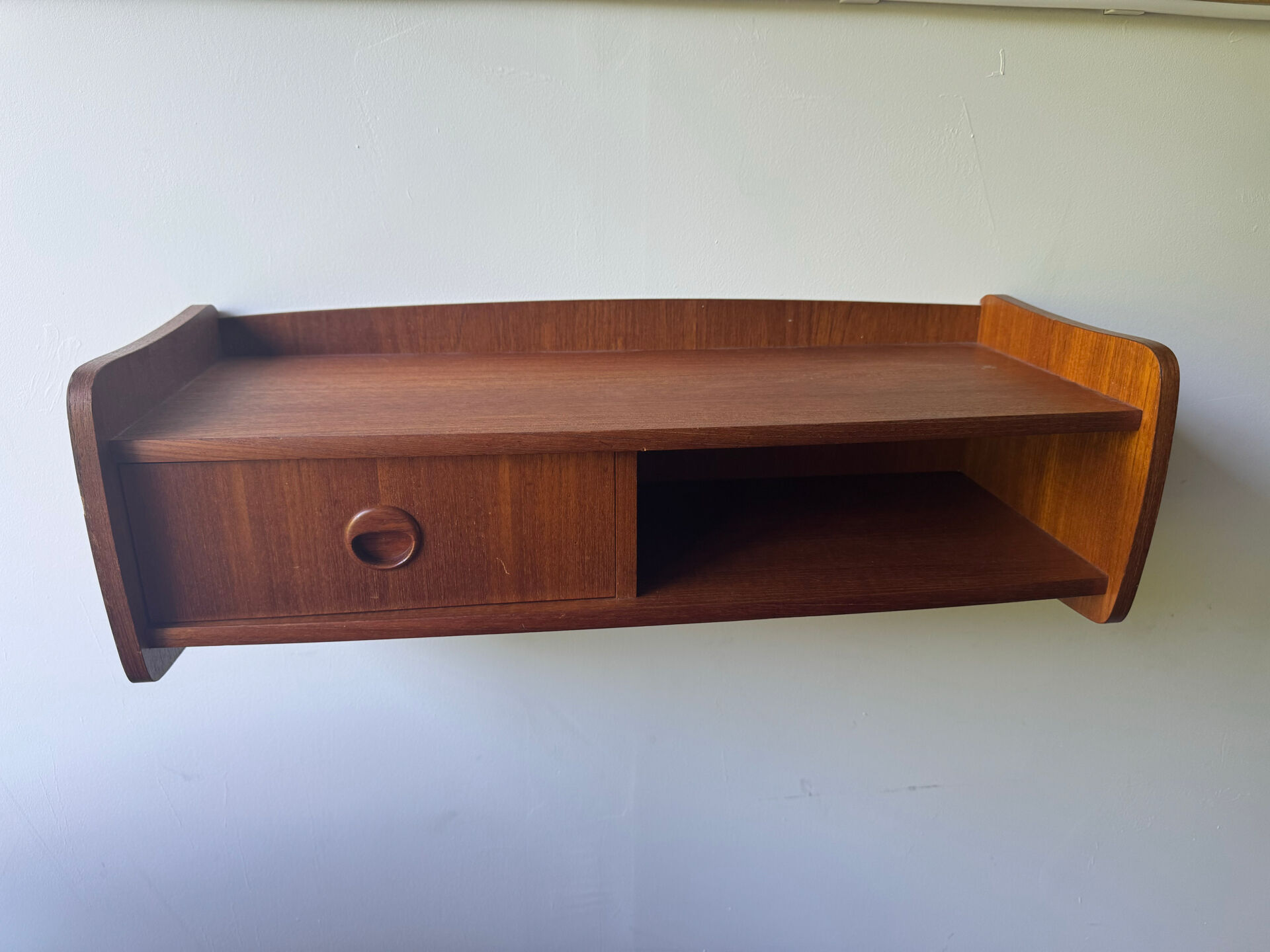 Vintage Danish Teak Floating Shelf
