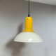 Vintage 80s Yellow Ceramic Pendant Lamp by Imago Italy - New Old Stock