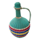 Grande bouteille scoubidou tressé 1960