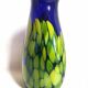 Cobalt blue vase with yellow inclusion Height 33 cm