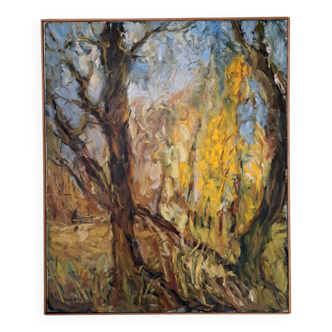 Tableau ancien huile sur Toile - Leo Maillet 1966