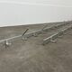 70s design aluminum wall coat rack, 21 hooks
