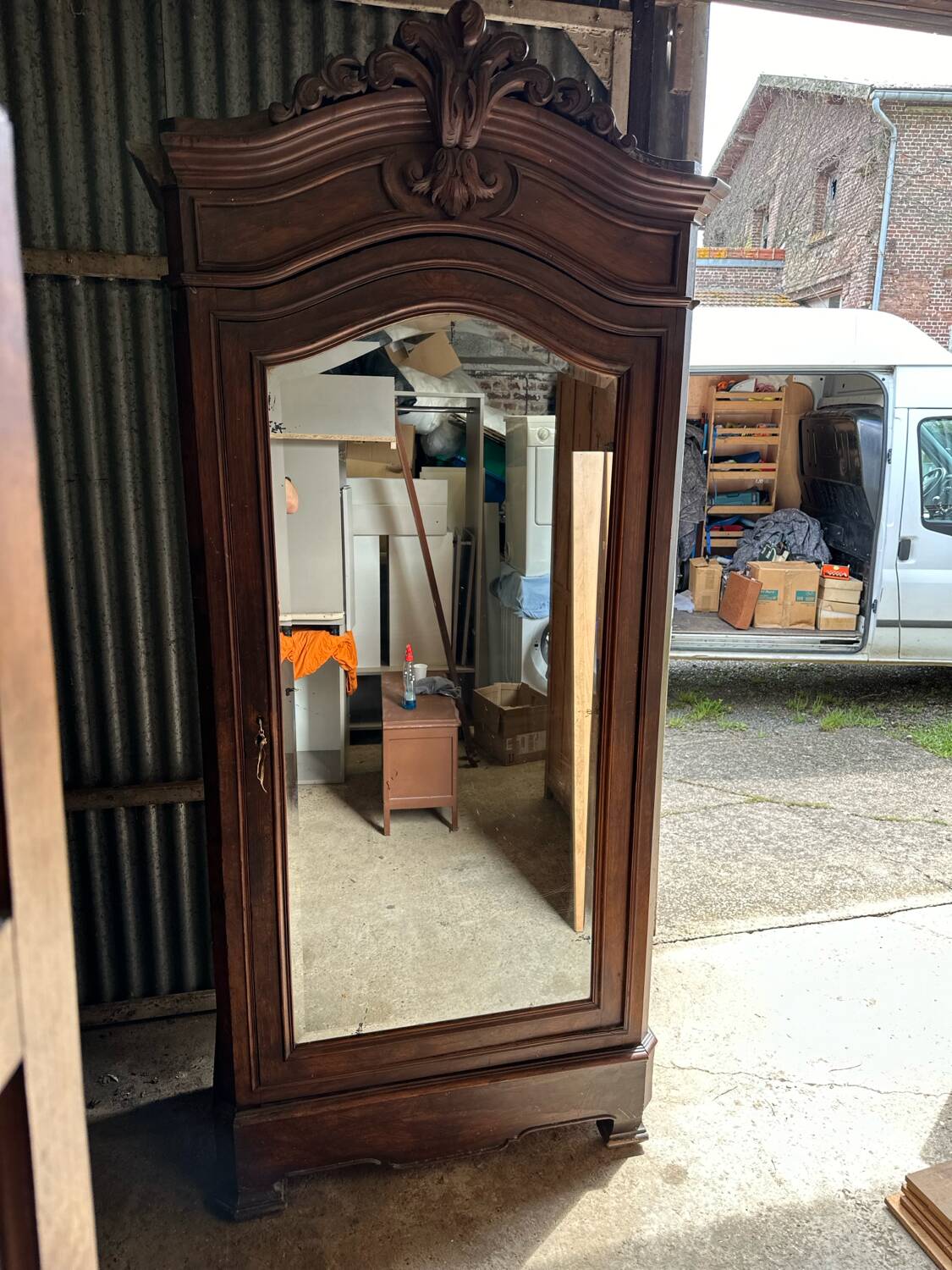 Old solid wood hosiery cabinet