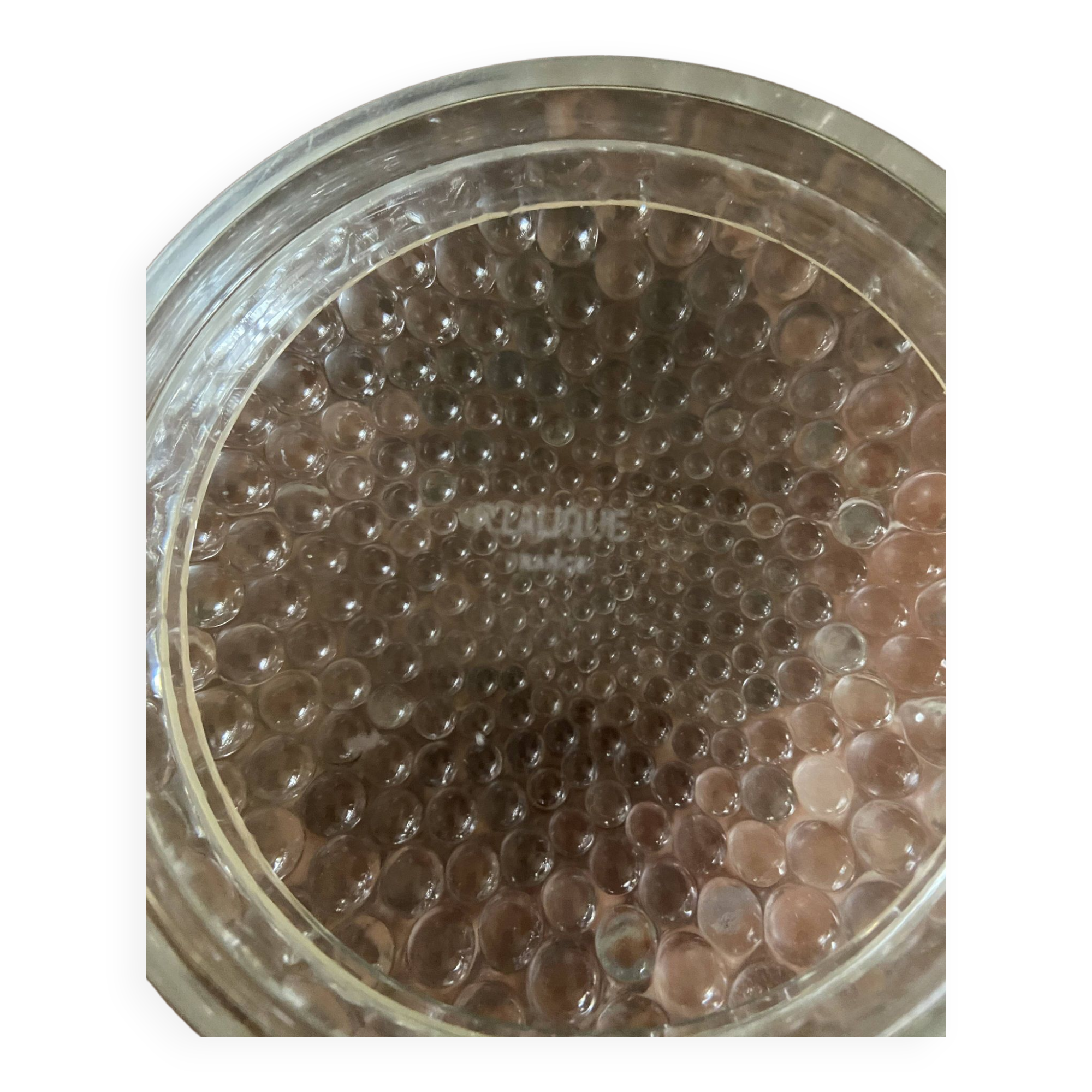 Round box with Lalique crystal lid