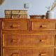 Vintage rattan dresser
