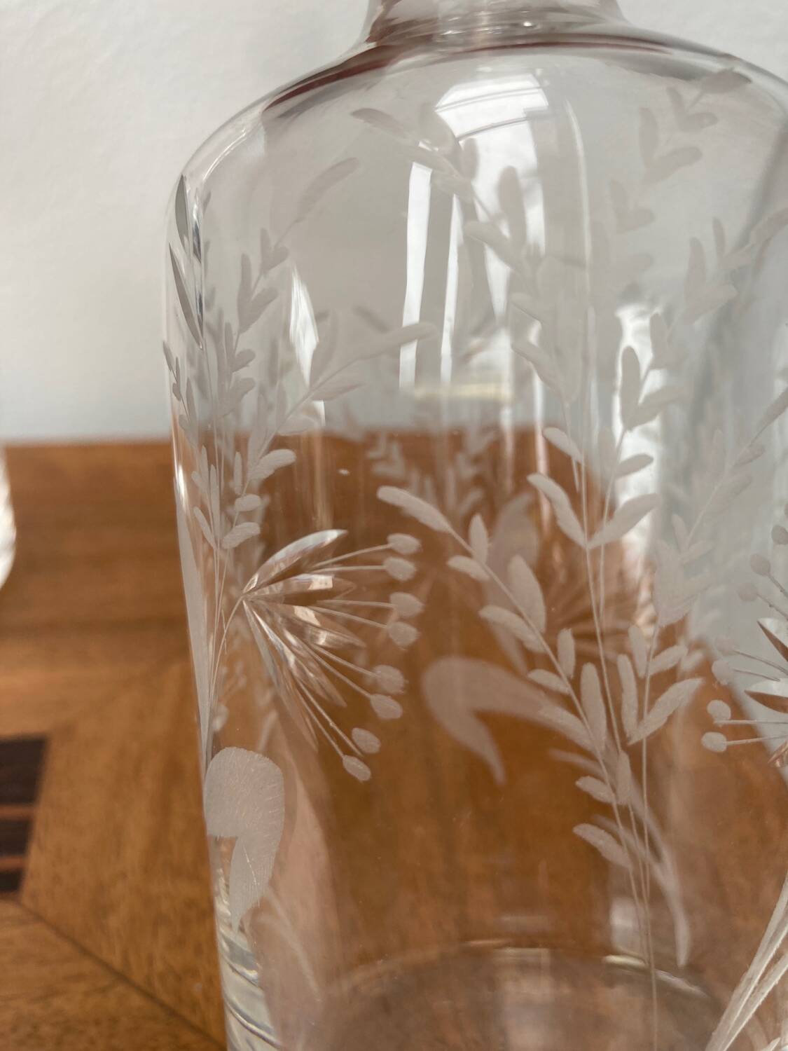 Paire de carafes gravées Napoleon III