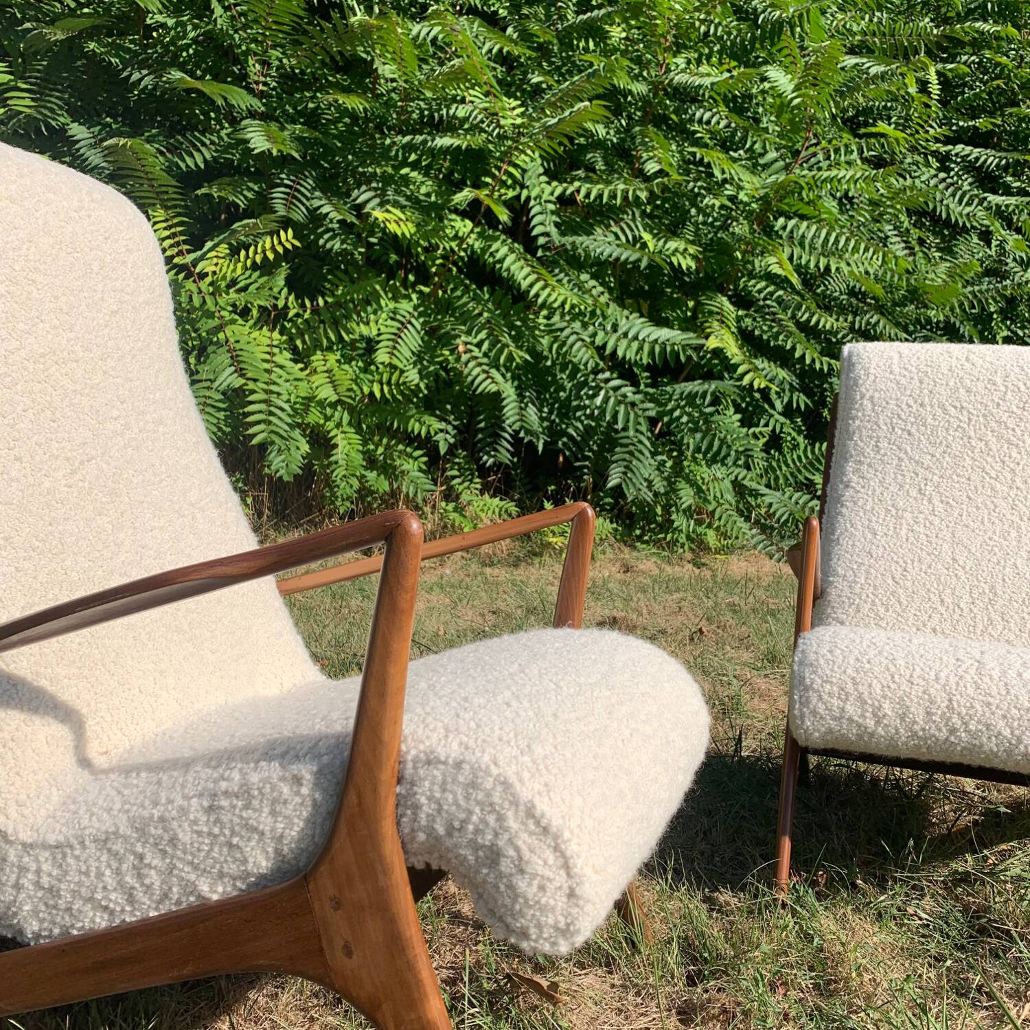 Pair of modern VK armchairs by J.Graz in caviuna, 1950s