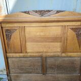 1930s oak headboard