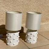 Paire de lampes vintage repeints
