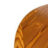 Vintage Design Pine Dining Table, Oval Table from the 1970s