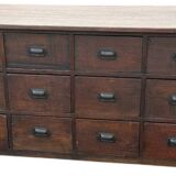 Large antique 1900 shop counter in solid oak