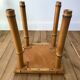 Tabouret en rotin et bambou vintage années 50-60