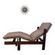 Old chaise longue wooden lounge chair Italian design from the 60s vintage