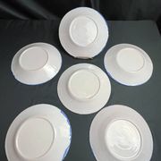 Série 6 assiettes faïence décor coq XXème