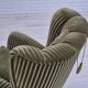 1960s, Danish highback relax armchair, original condition, green furniture velour.