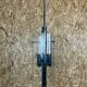 60s 70s Chandelier Huge Chandelier Pendant Lamp Limburg Glass & Chrome Design