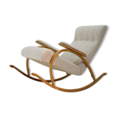 Rocking-chair des années 1960 à Bouclé
