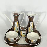 Mid-century ceramic teapot set by Alfa Ceramiche, Italy 1950s