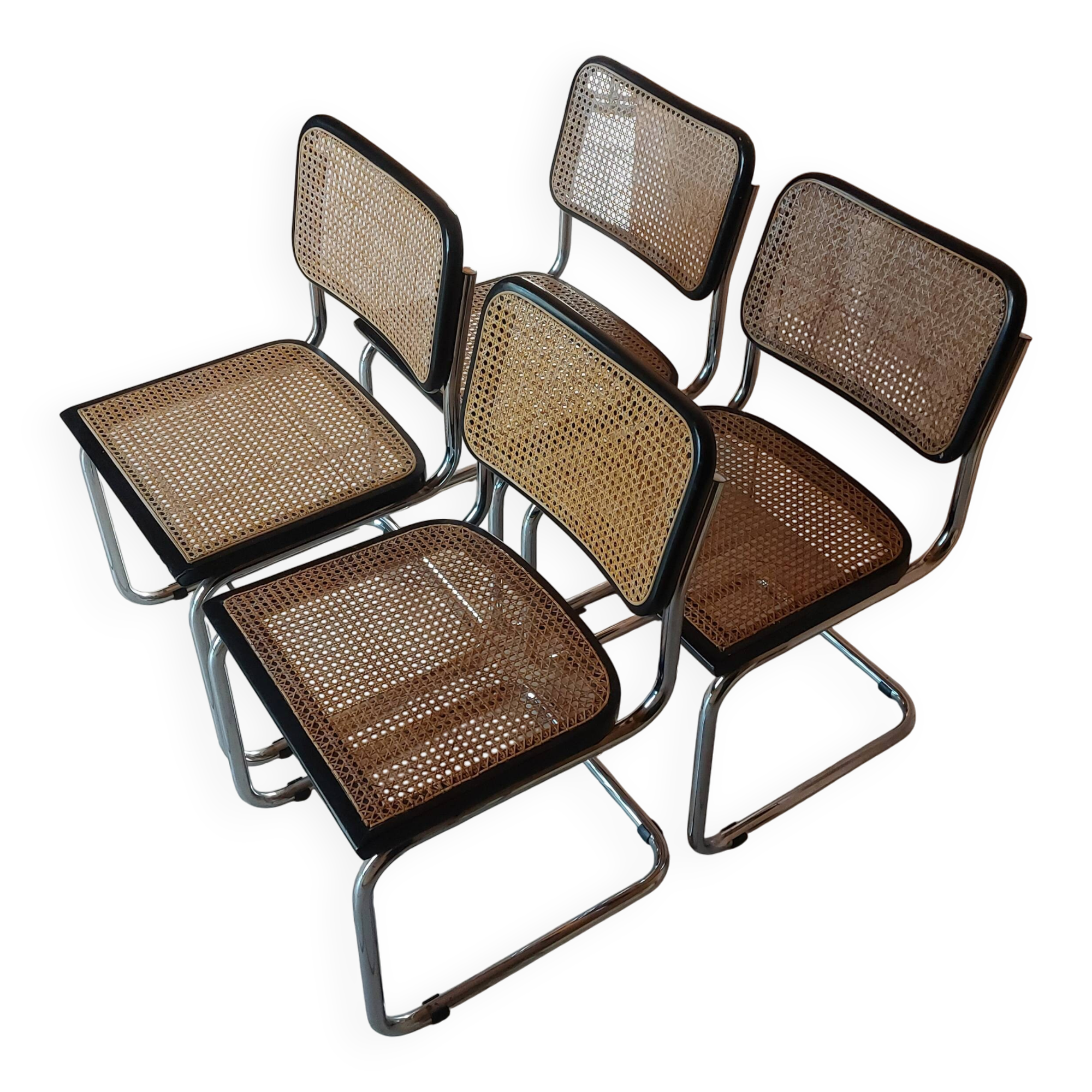 Set of 4 Cesca B32 chairs