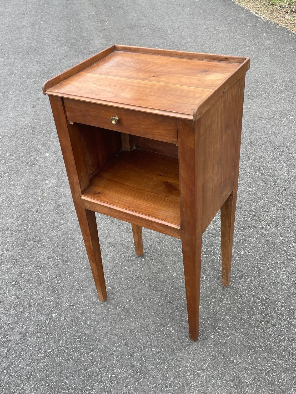 Classic solid wood bedside table