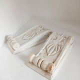 Set of 2 decorative plaster ornaments