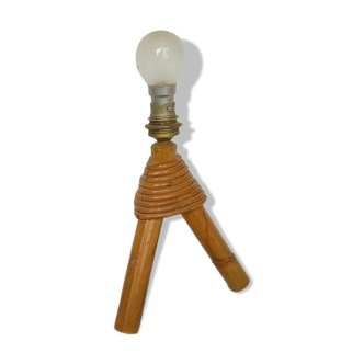 Vintage Rattan Tripod Lamp Base