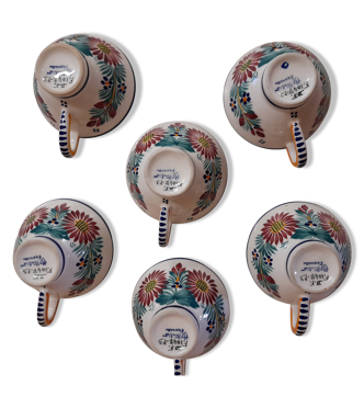 Bolées tasses en faïence d'Henriot Quimper