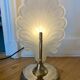 Shell lamp shell frosted glass and art deco brass