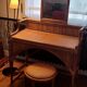 Magnificent bamboo dressing table and its stool.