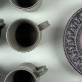 Service a cafe depareille -  faïence et grès - 9 personnes -13 pièces
