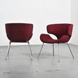 Pair of Kabuto Armchairs by Isamu Kenmochi, Tendo Mokko Japan 1965