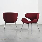 Pair of Kabuto Armchairs by Isamu Kenmochi, Tendo Mokko Japan 1965
