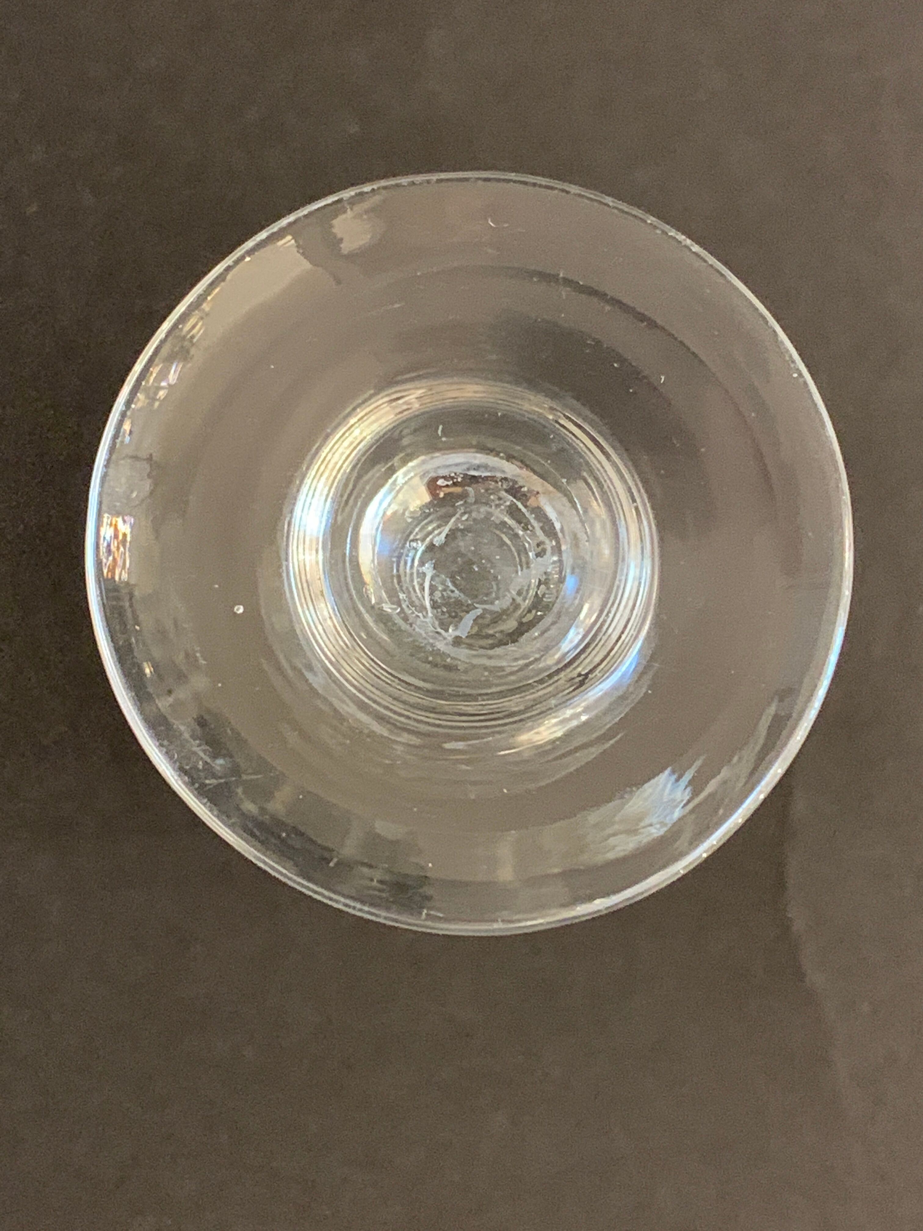 8 antique glass champagne flutes