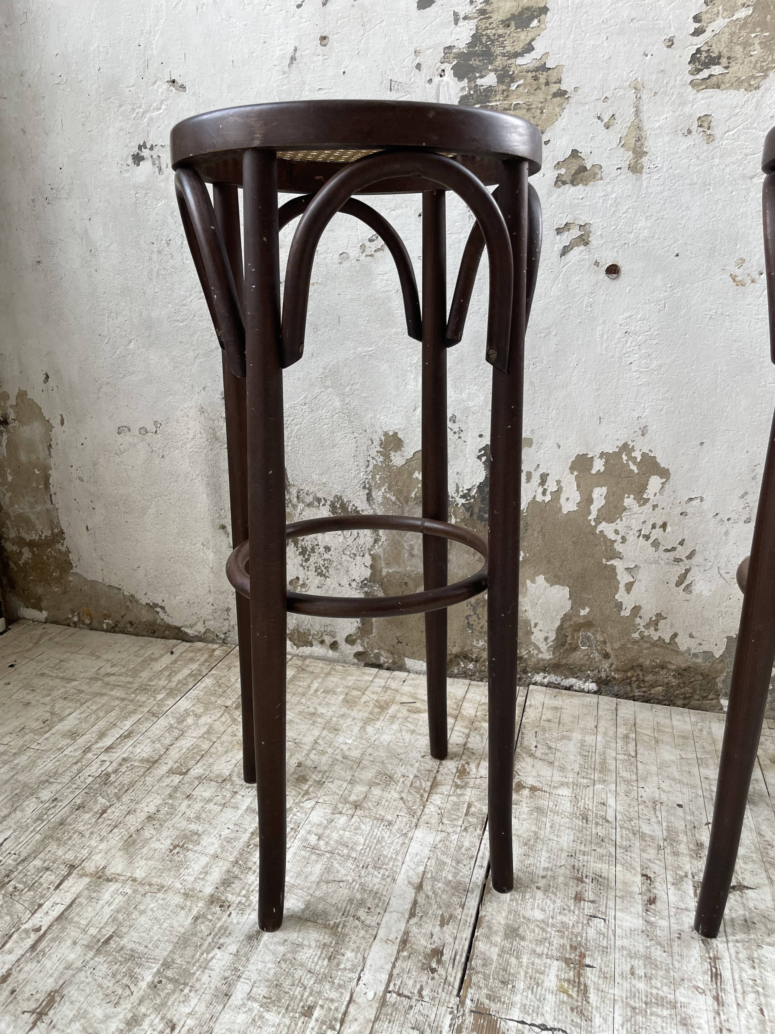 High cane bistro stools