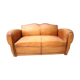 Moustache club sofa in leather, 40s