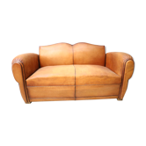 Moustache club sofa in leather, 40s