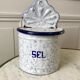 enamelled salt jar to be fixed early twentieth century